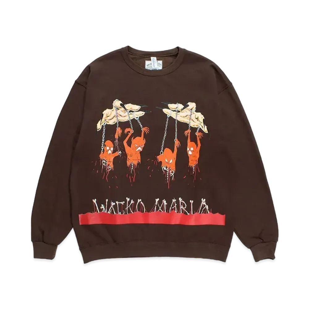 WACKO MARIA x neckface / Sweat Shirt "Brown"