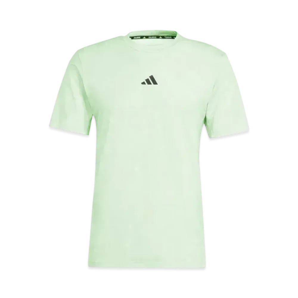 adidas Power Workout Short Sleeve T-Shirt "Semi Green Spark/Black"