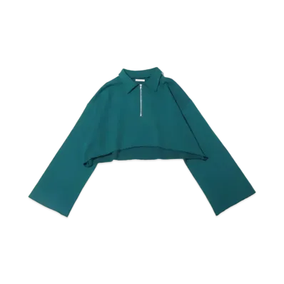 atmos pink Short Length Half Zip Tops "Green"
