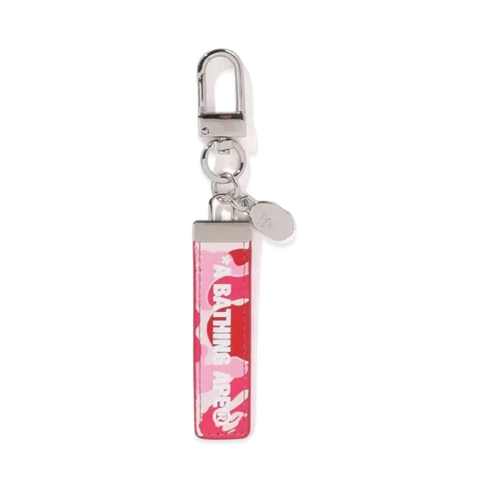 A BATHING APE ABC Camo Keychain "Pink"