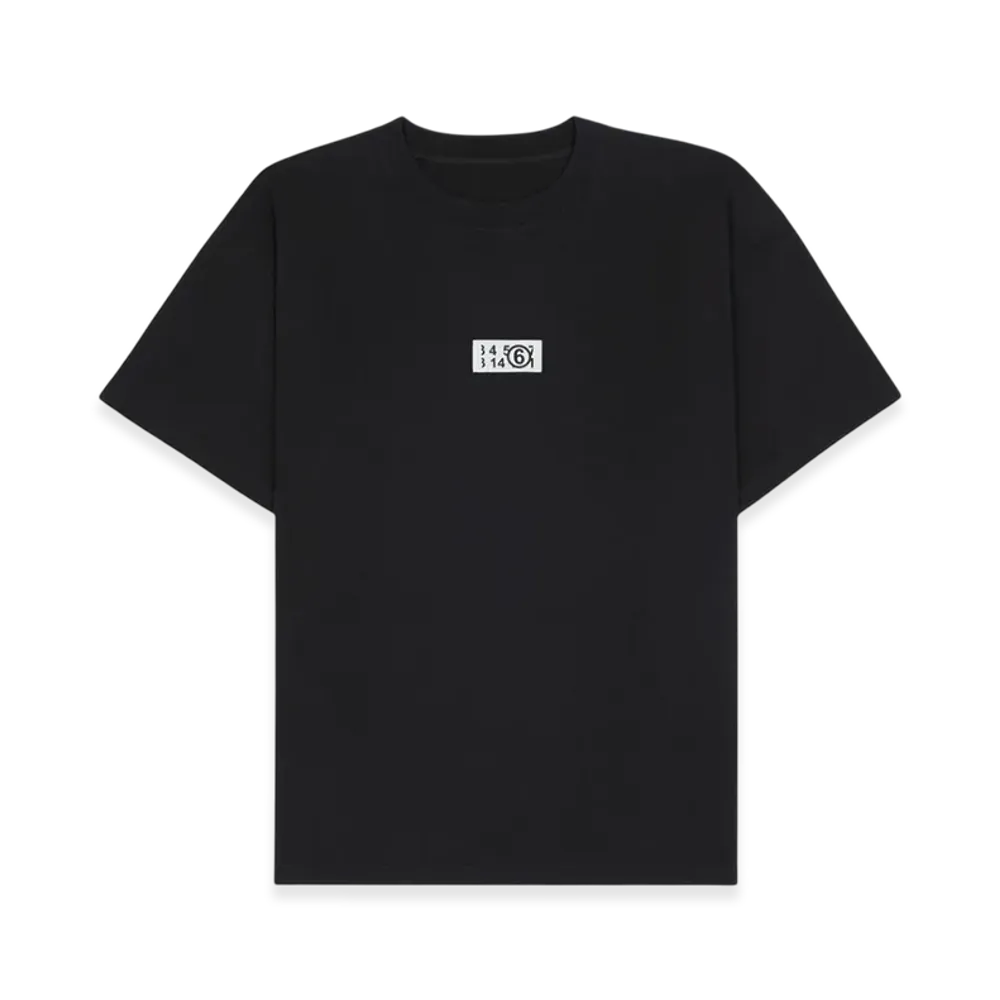 MM6 Maison Margiela Women's Zoom Logo Oversized T-Shirt "Black"