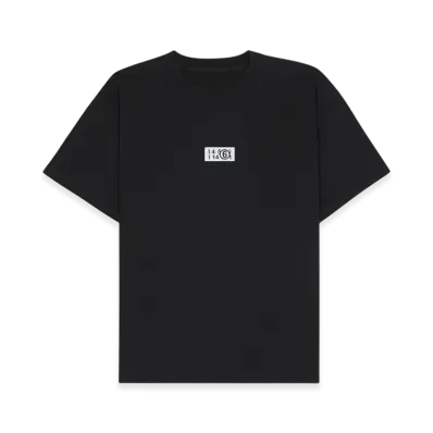 MM6 Maison Margiela Women's Zoom Logo Oversized T-Shirt "Black"