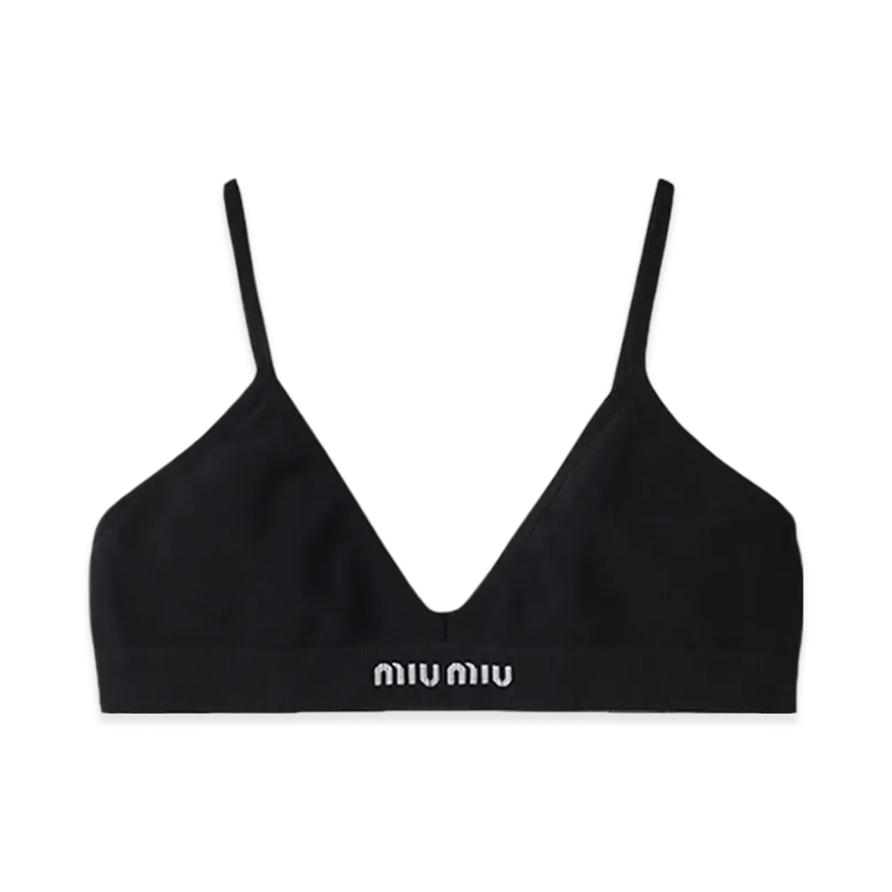 MIU MIU Women's Seamless Bra "Black"