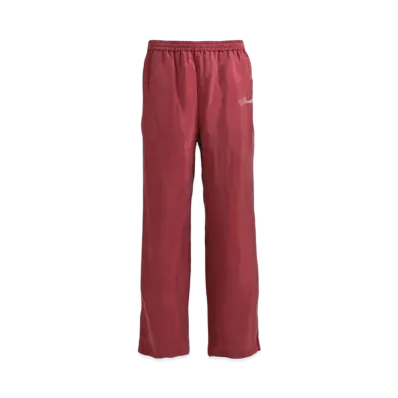 BREATH Script Logo Satin Pants "Wine"