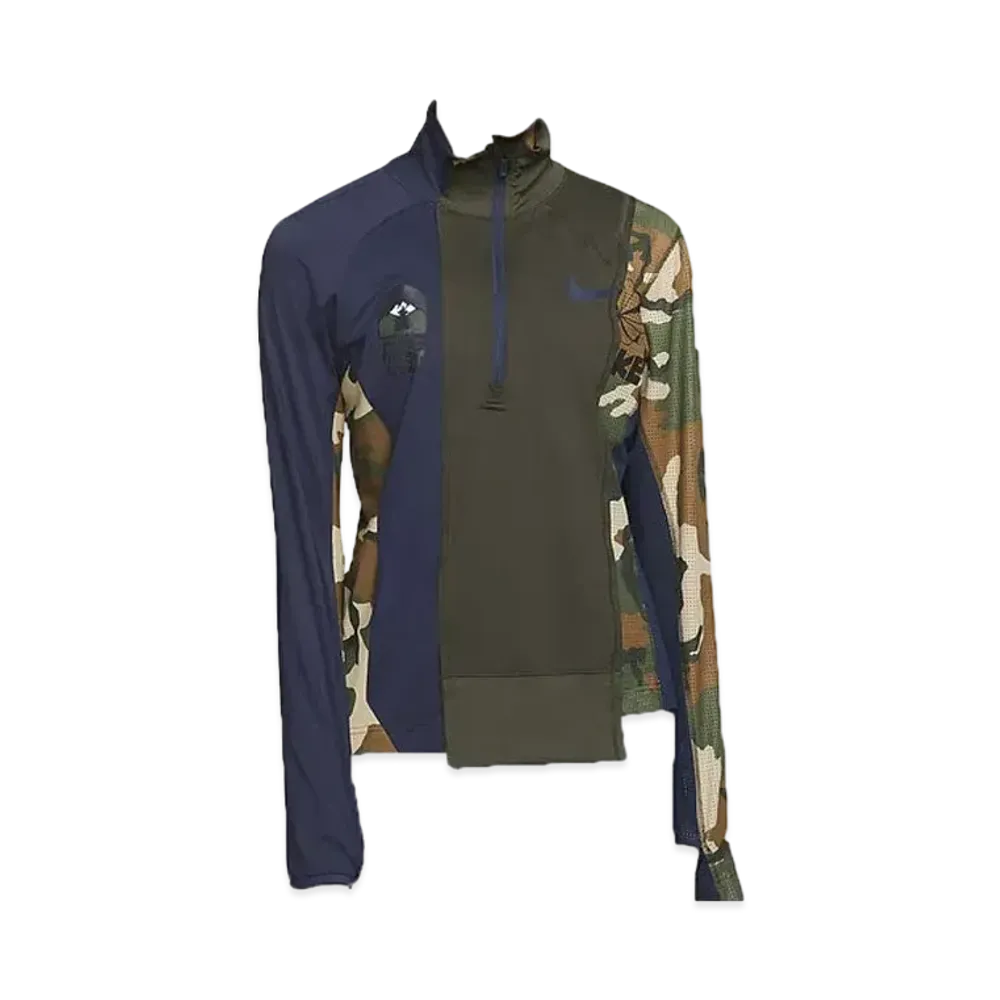 Nike x Sacai Women's Half Zip Running Jacket "Obsidian"