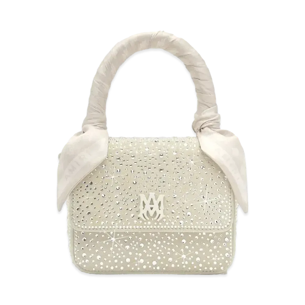 AMIRI Women'S Crystal Micro MA Bag "Alabaster"