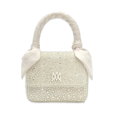 AMIRI Women'S Crystal Micro MA Bag "Alabaster"