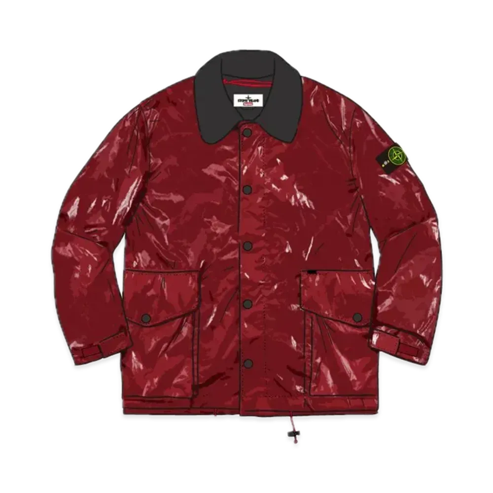Supreme x Stone Island New Silk Light Jacket "Red"