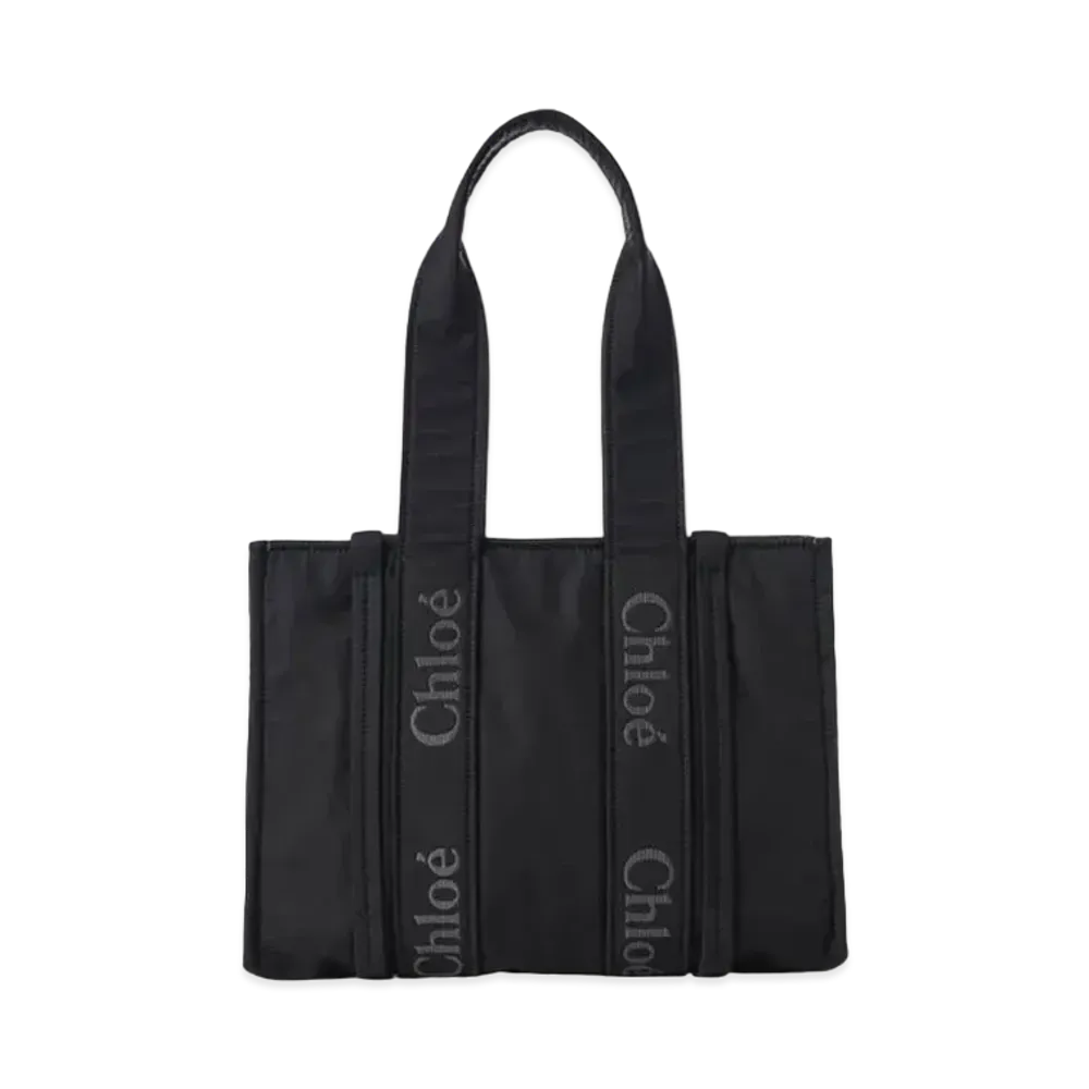 Chloe Medium Woody Tote Bag "Black"