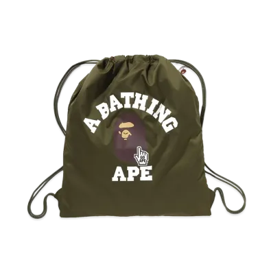A BATHING APE Go Ape Pointer College Knapsack "Olive"