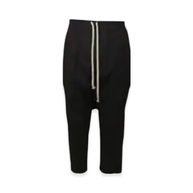 Rick Owens Drawstring Cropped Pants "Black"