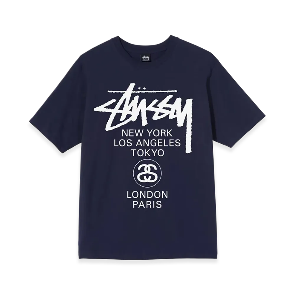 Stussy World Tour Tee 2021 "Navy"