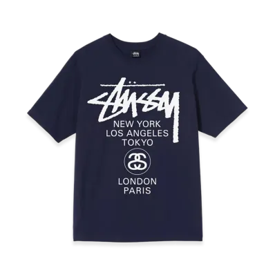 Stussy World Tour Tee 2021 "Navy"