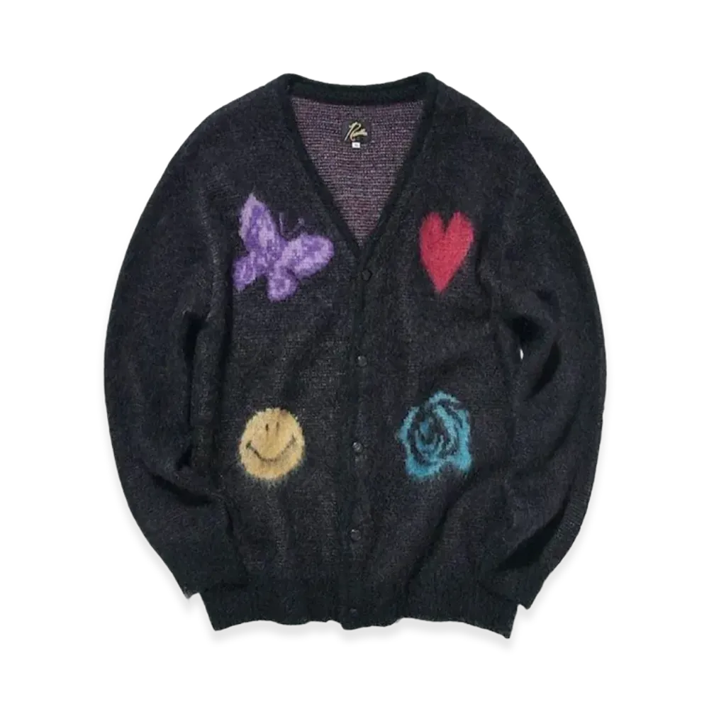 NEEDLES x Studious Mohair Papillon Cardigan "Black"