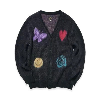 NEEDLES x Studious Mohair Papillon Cardigan "Black"