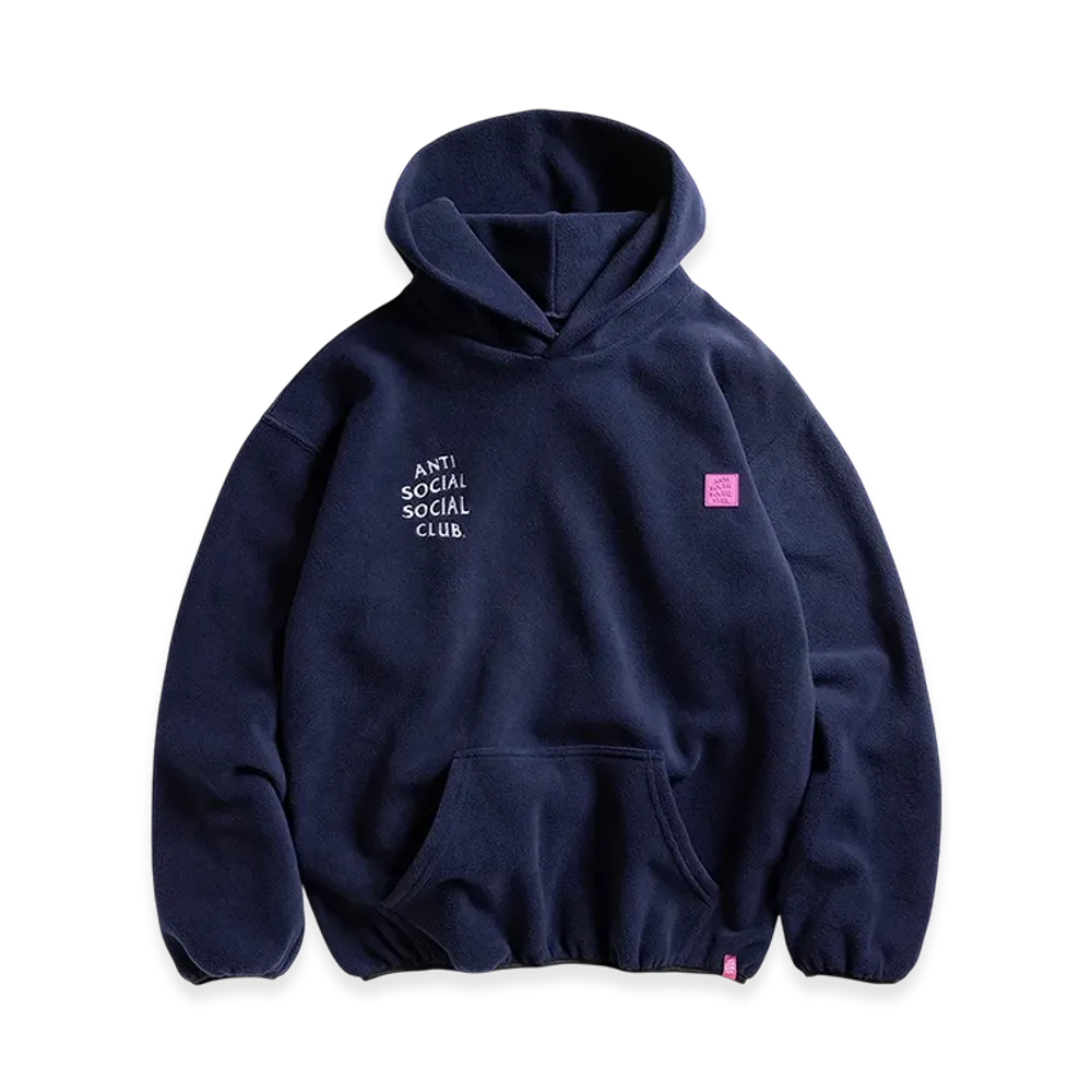 ANTI SOCIAL SOCIAL CLUB Polar Fleece Hoodie "Navy"