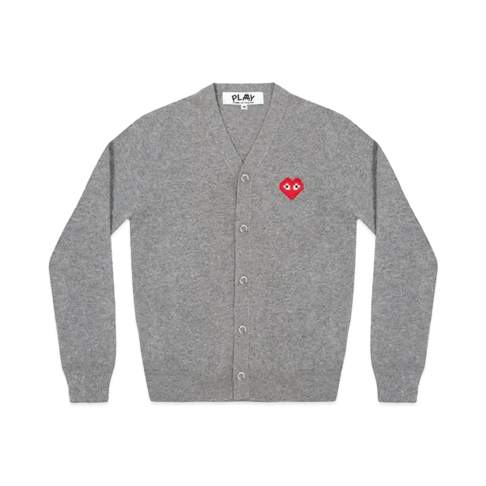 PLAY COMME des GARCONS Invader Men's Cardigan "Top Grey"