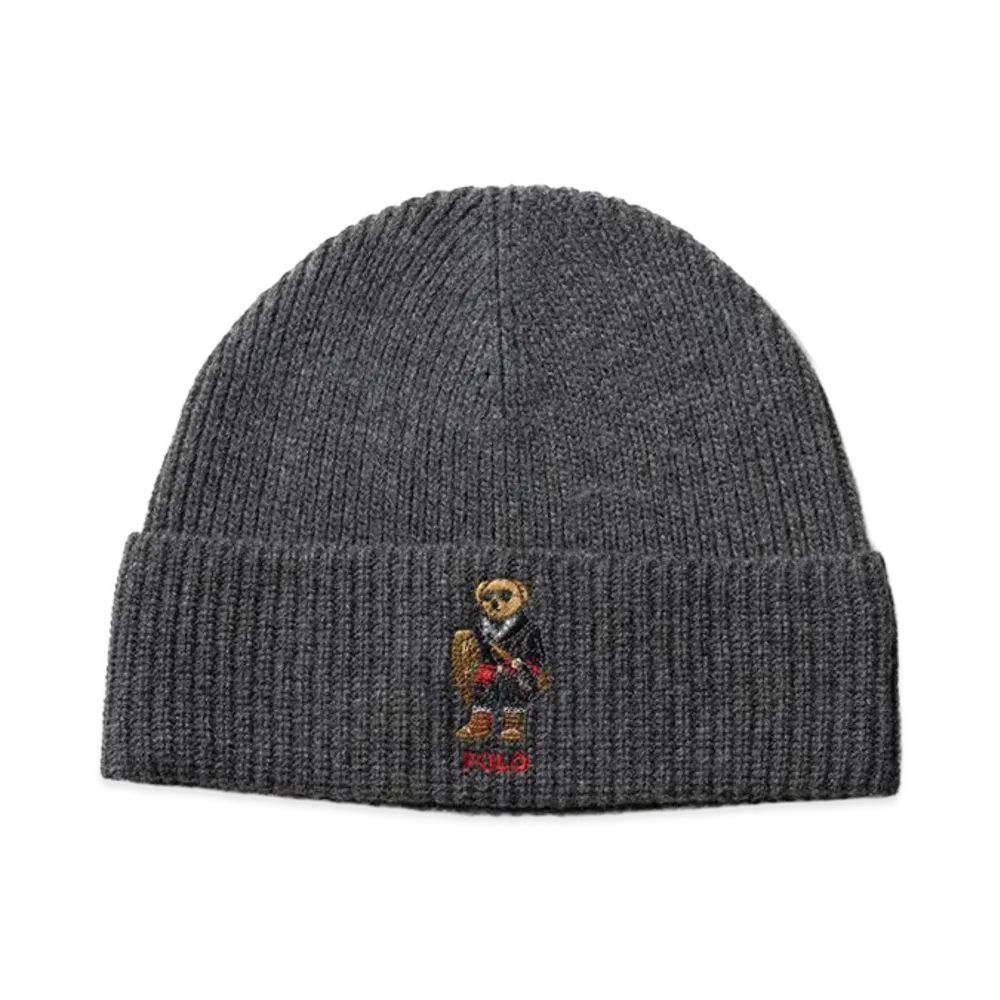 Polo Ralph Lauren Holiday Bear Beanie "Charcoal Heather"