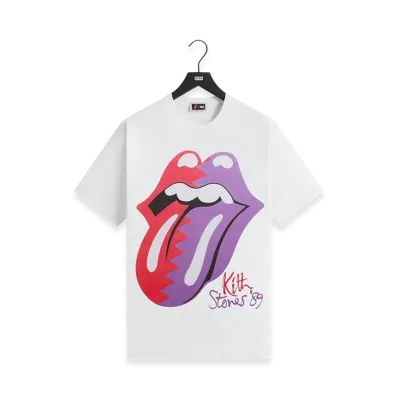 Kith x The Rolling Stones 1989 Tongue Vintage Tee "White"