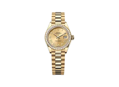 ROLEX Lady-Datejust 28mm Yellow Gold Diamond 279138RBR "Champagne-colour"