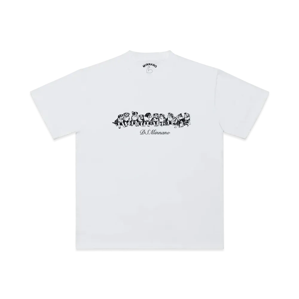 MIN-NANO x Dover Street Market Ginza Doggy Crew Tee "White"