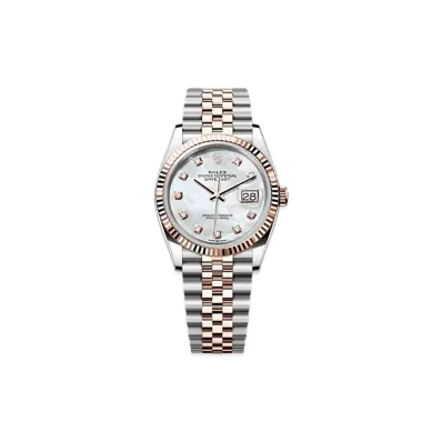 ROLEX Datejust 36 Oystersteel & Everose Gold "White"