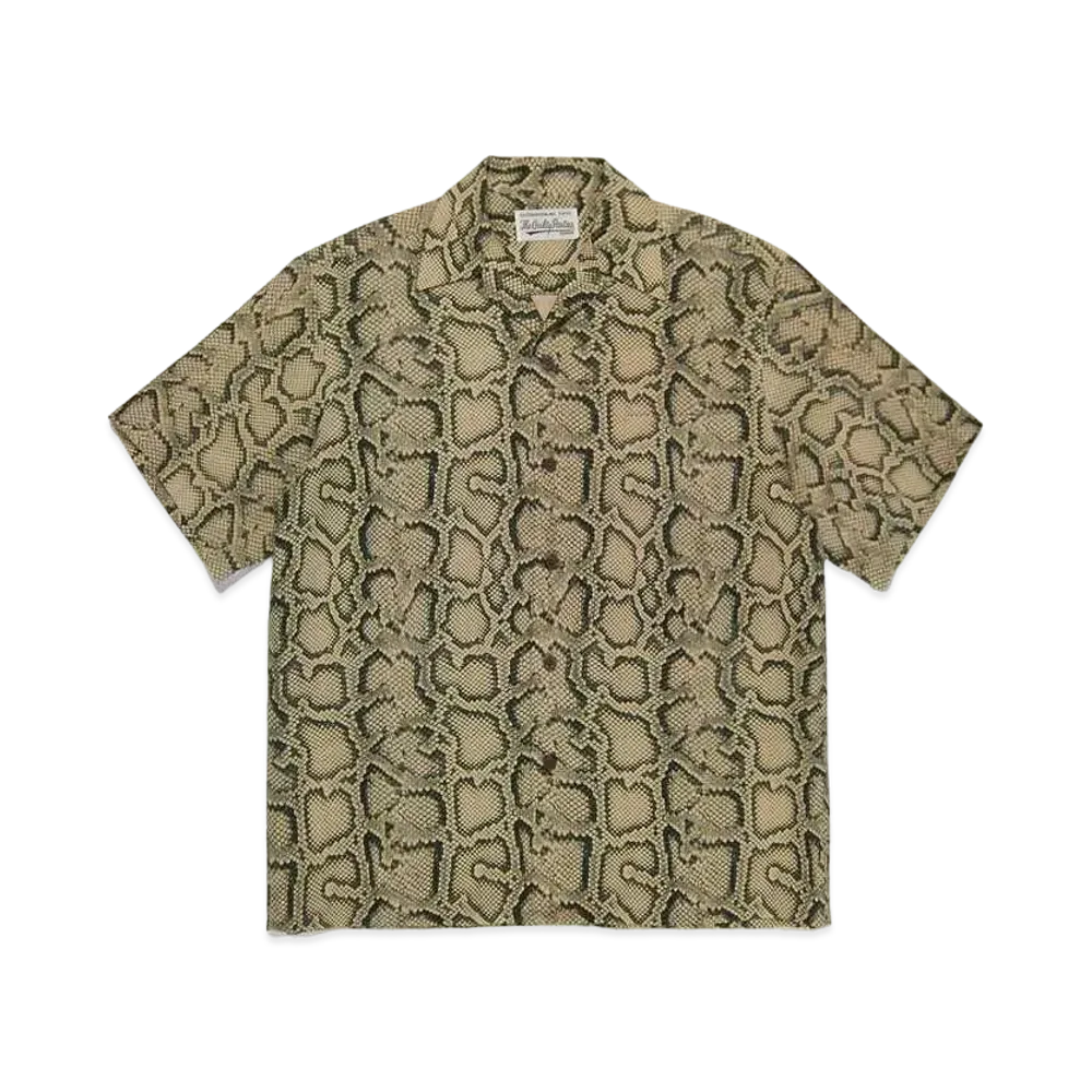 WACKO MARIA PYTHON OPEN COLLAR SHIRT "Yellow"