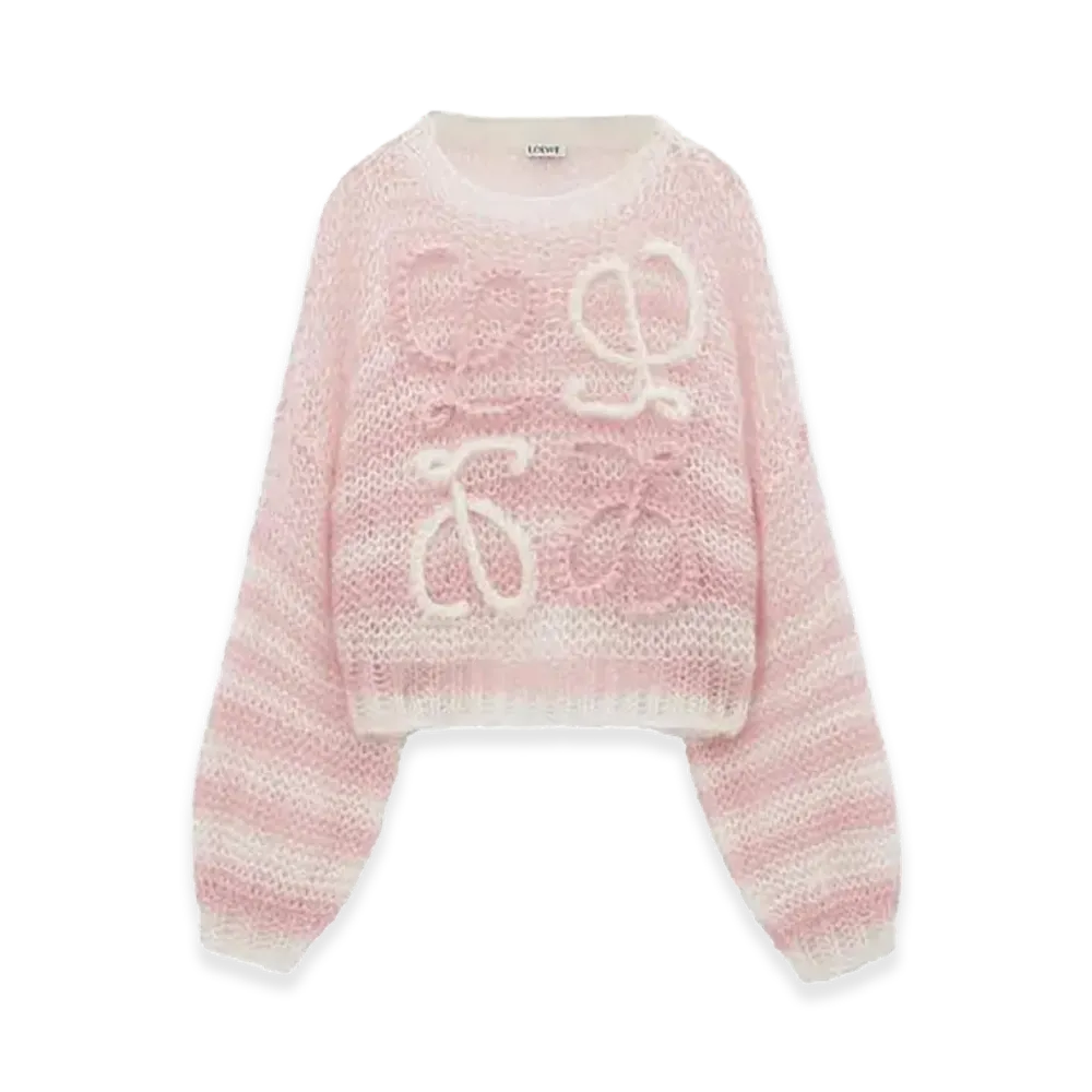 LOEWE Logo Jacquard Knit Sweater "Pink"
