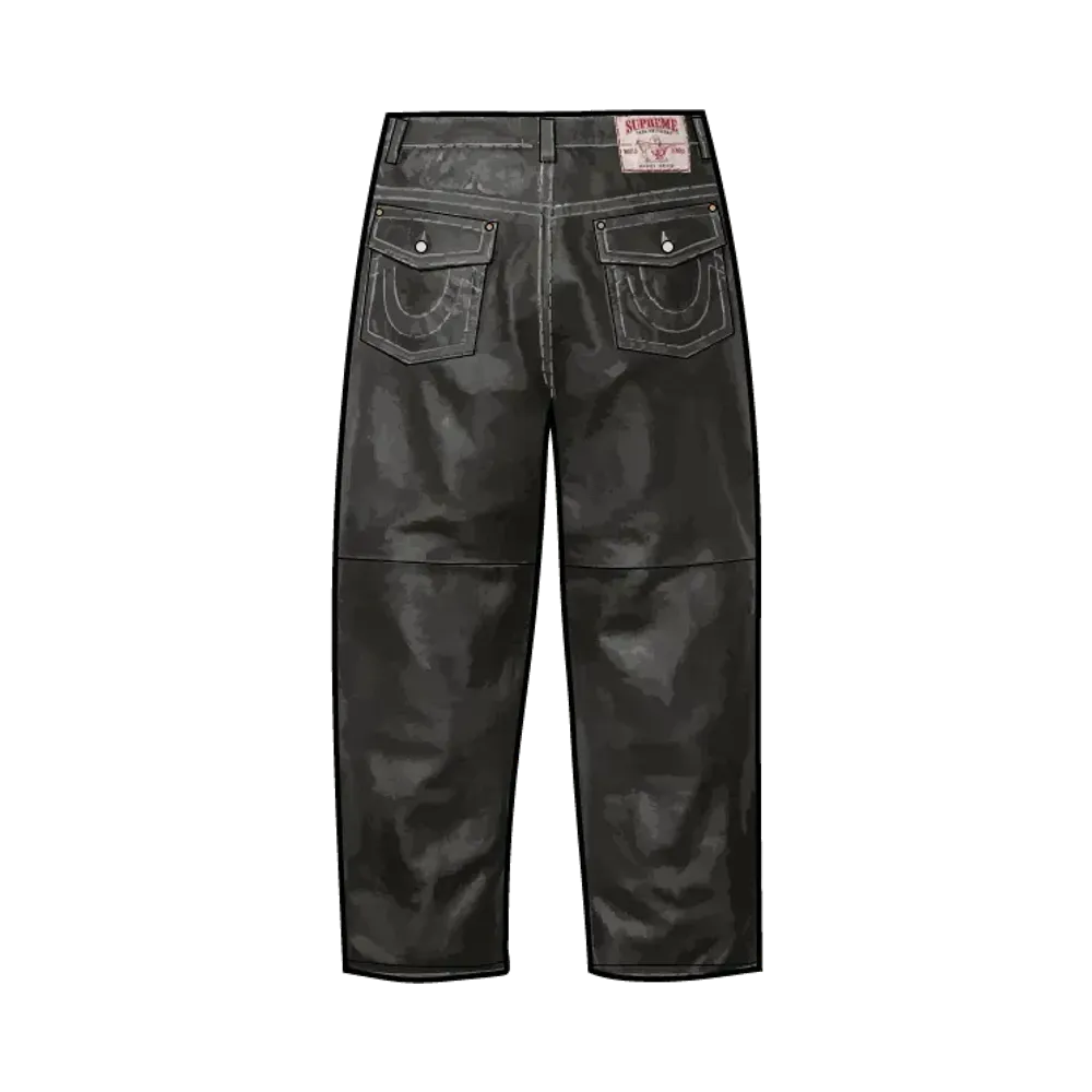 Supreme x True Religion Loose Fit Leather Pant "Black"