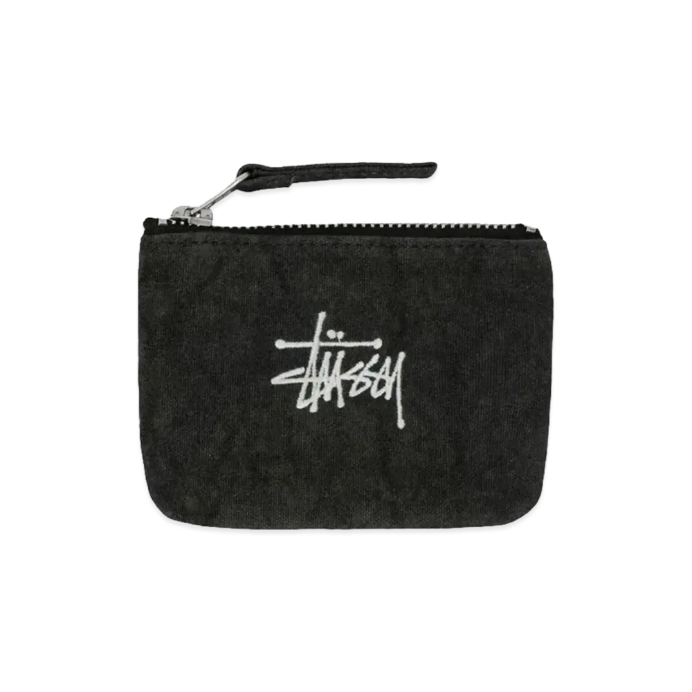 Stussy Canvas Coin Pouch "Washed Black"