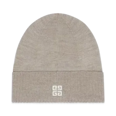 GIVENCHY 4G Beanie In Wool "Taupe"