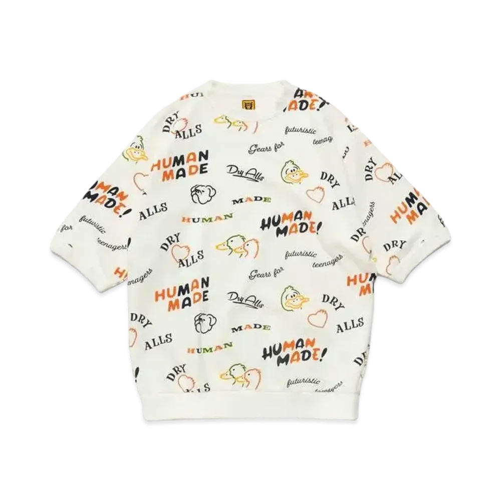 HUMAN MADE Printed S/S Sweatshirt "White"