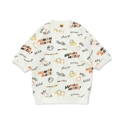 HUMAN MADE Printed S/S Sweatshirt "White"