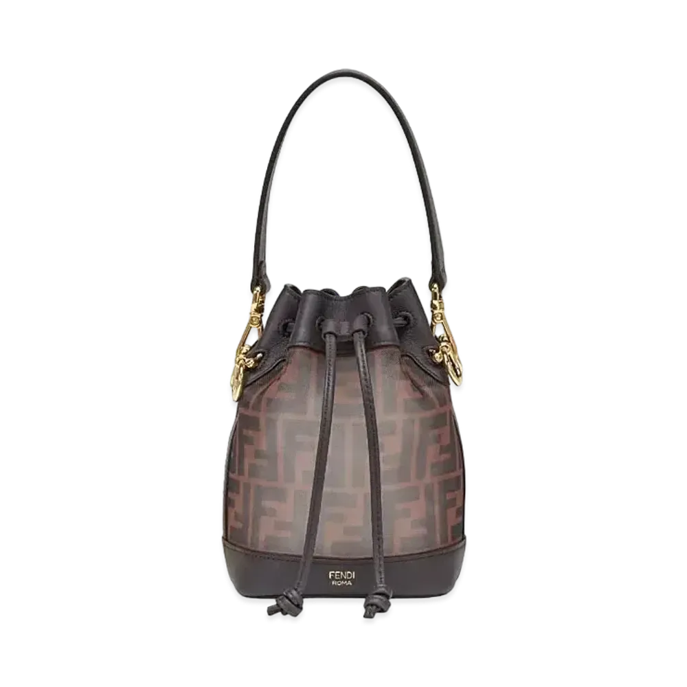 FENDI Mon Tresor Tech Mesh Mini Bag "Brown"