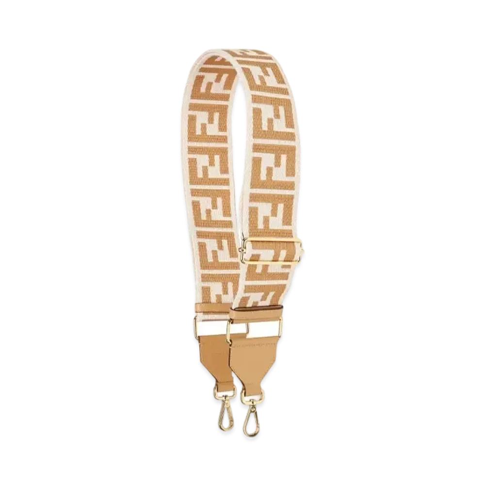 FENDI Strap You Ribbon Shoulder Strap "Beige"