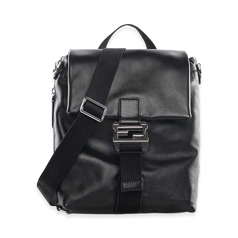 FENDI Leather Flux Handbag "Black"