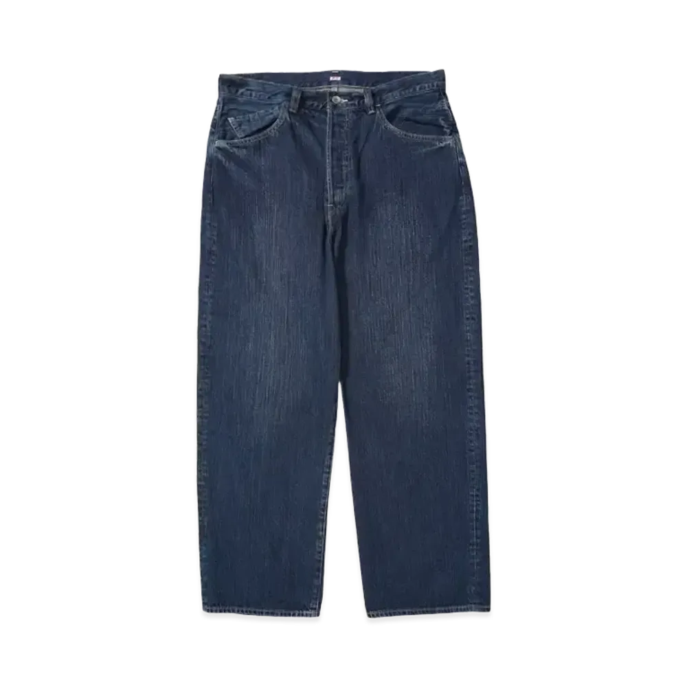 PORTER CLASSIC STEINBECK DENIM PANTS "NAVY"