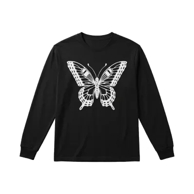 Girls Don't Cry Butterfly L/S T-Shirt "Black"