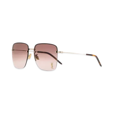 Saint Laurent Women's Metal SL 312 Sunglasses "Silver"