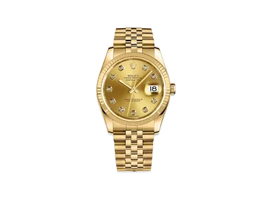 ROLEX Datejust 10P Diamonds "Champagne/Yellow Gold"