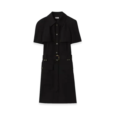Burberry Women's Wool Trench Dress "Black"