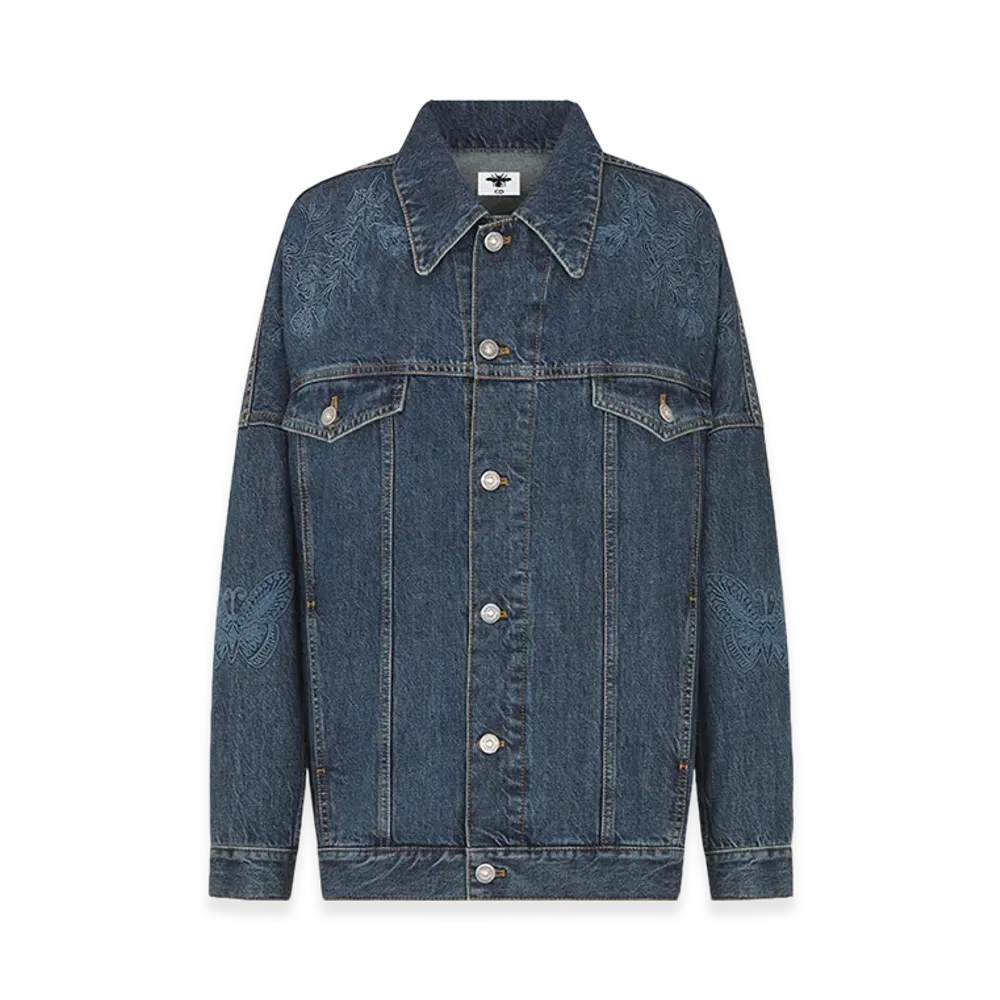 Dior Women's Embroidered Jacket Denim "Blue"