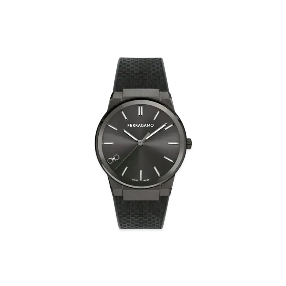 Salvatore Ferragamo Ferragamo Sapphire Watch "IP Black/Black"