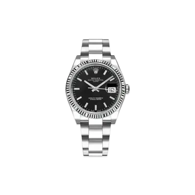 ROLEX Oyster Perpetual Date "Black/Stainless Steel/White Gold"