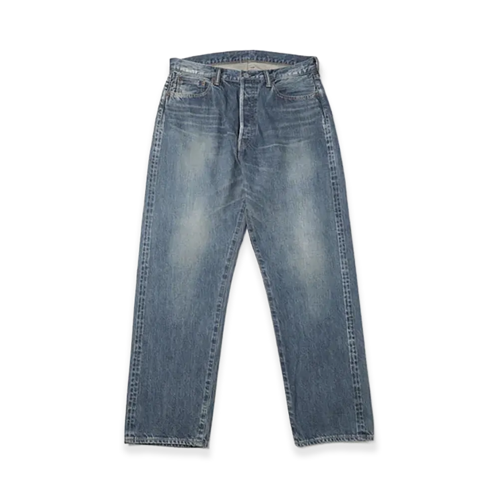 A.PRESSE Washed Denim Wide Pants "Indigo"