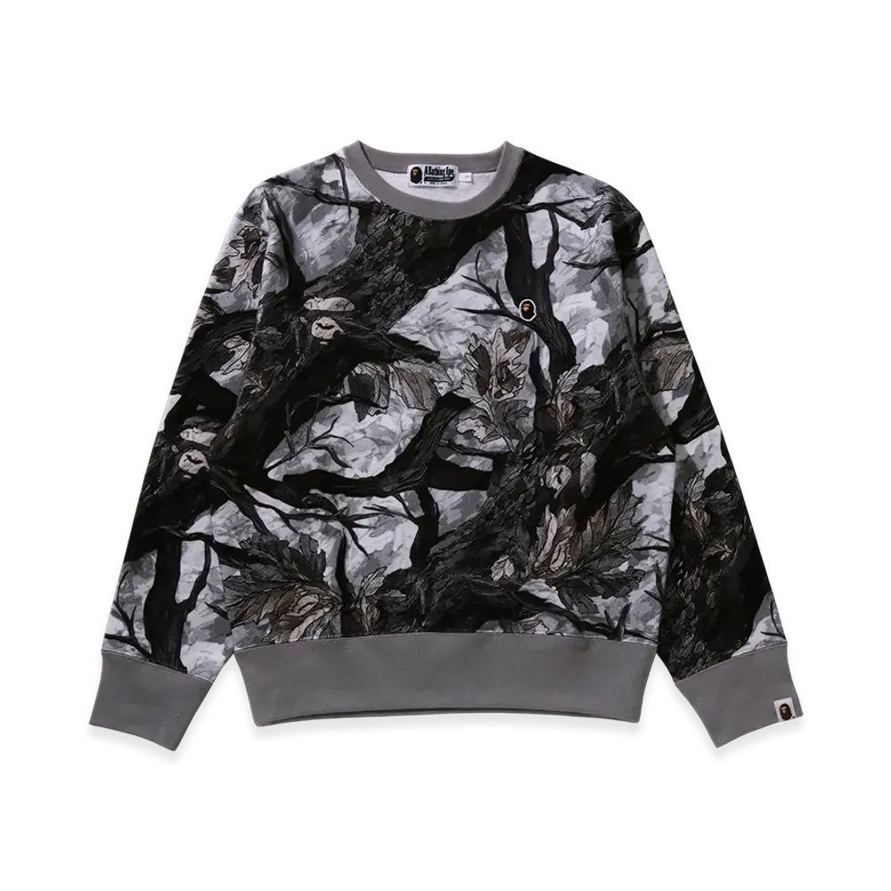 A BATHING APE Ladies' Crewneck Sweatshirt "White"