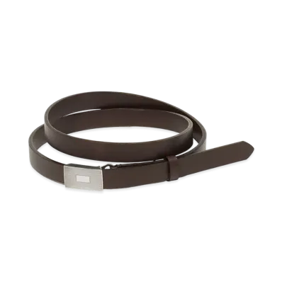 AURALEE Women's Slide Buckle Belt "Brown"