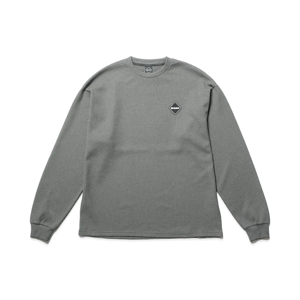 F.C.REAL BRISTOL Tech Waffle Team Crewneck Top "Charcoal Gray"