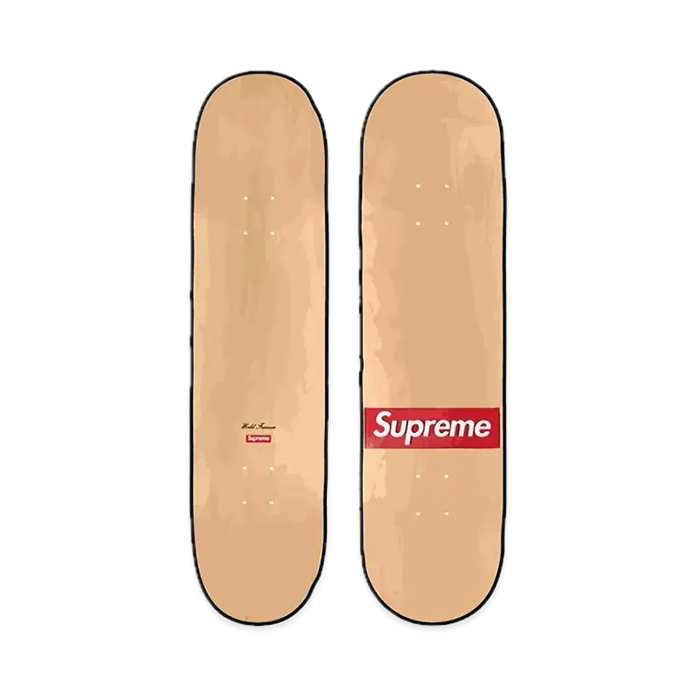 Supreme Routed Box Logo Skateboard "Natural"