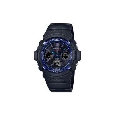 Casio G-Shock Virtual Blue Series Multi 6 Analog-Digi Radio Solar M Watch "Black/Cmbi"